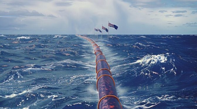 4,300 KM of giant submarine cable will send photovoltaic energy from Australia to Singapore