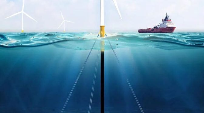 Entrion Wind patents a guyed monopile to bring fixed-bottom offshore wind to depths of 100 meters